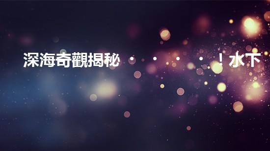 深海奇觀揭秘！水下自動機器人探測儀探尋神秘海底世界